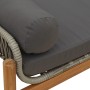 Garden bench with synthetic rattan cushion in gray acacia wood by , garden benches - Ref: Foro24-366300, Price: 205,81 €, Dis...