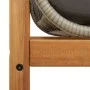 Garden bench with synthetic rattan cushion in gray acacia wood by , garden benches - Ref: Foro24-366300, Price: 203,35 €, Dis...