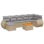 Garden sofa set with beige cushions, 8 pieces, PE rattan. by , Garden sets - Ref: Foro24-3257445, Price: 503,54 €, Discount: %