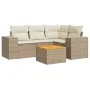 Set Gartensofas mit Kissen 5 Stück synthetisches Rattan beige von , Gartensets - Ref: Foro24-3225428, Preis: 381,19 €, Rabatt: %