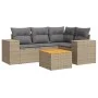 Garden sofa set with cushions 5 pieces beige synthetic rattan by , Garden sets - Ref: Foro24-3257760, Price: 376,39 €, Discou...