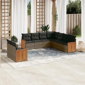 9-teiliges Gartenmöbel-Set und graue synthetische Rattankissen von , Gartensets - Ref: Foro24-3260184, Preis: 617,61 €, Rabat...