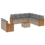 Set Gartensofas mit beigen Kissen 10 Stück synthetisches Rattan von , Gartensets - Ref: Foro24-3260190, Preis: 659,92 €, Raba...