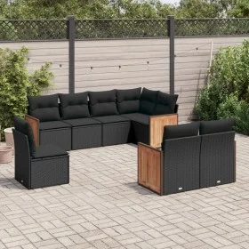 8-piece garden sofa set with black synthetic rattan cushions by , Garden sets - Ref: Foro24-3260242, Price: 534,51 €, Discoun...