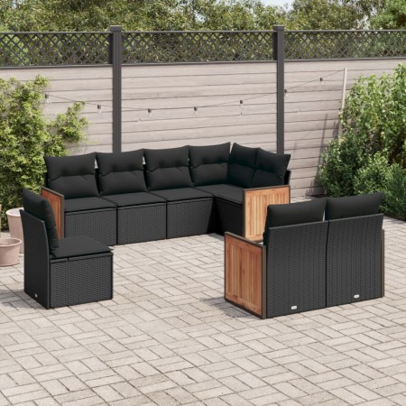 8-piece garden sofa set with black synthetic rattan cushions by , Garden sets - Ref: Foro24-3260242, Price: 532,48 €, Discoun...