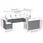 Set aus 8-teiligen Gartensofas und Kissen Kunstrattan schwarz von , Gartensets - Ref: Foro24-3260242, Preis: 550,96 €, Rabatt: %