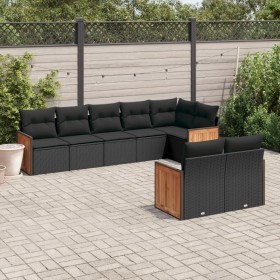 8-piece garden sofa set with black synthetic rattan cushions by , Garden sets - Ref: Foro24-3260228, Price: 533,32 €, Discoun...