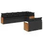 8-piece garden sofa set with black synthetic rattan cushions by , Garden sets - Ref: Foro24-3260228, Price: 534,51 €, Discoun...