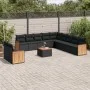 Garden sofa set 12 pieces with black synthetic rattan cushions by , Garden sets - Ref: Foro24-3260214, Price: 775,15 €, Disco...