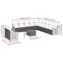 Garden sofa set 12 pieces with black synthetic rattan cushions by , Garden sets - Ref: Foro24-3260214, Price: 775,15 €, Disco...