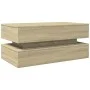 Center table with LED lights Sonoma oak 90x50x40 cm by , Coffee table - Ref: Foro24-839863, Price: 88,79 €, Discount: %