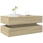 Center table with LED lights Sonoma oak 90x50x40 cm by , Coffee table - Ref: Foro24-839863, Price: 82,27 €, Discount: %