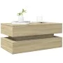 Center table with LED lights Sonoma oak 90x50x40 cm by , Coffee table - Ref: Foro24-839863, Price: 88,79 €, Discount: %