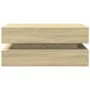 Center table with LED lights Sonoma oak 90x50x40 cm by , Coffee table - Ref: Foro24-839863, Price: 88,79 €, Discount: %