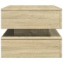Center table with LED lights Sonoma oak 90x50x40 cm by , Coffee table - Ref: Foro24-839863, Price: 82,27 €, Discount: %