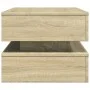 Center table with LED lights Sonoma oak 90x50x40 cm by , Coffee table - Ref: Foro24-839863, Price: 88,79 €, Discount: %