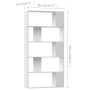 White plywood shelf/divider 80x24x159cm by vidaXL, Bookcases and shelves - Ref: Foro24-800099, Price: 63,50 €, Discount: %
