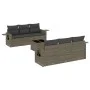 7-piece garden sofa set with gray PE rattan cushions by , Garden sets - Ref: Foro24-3252247, Price: 477,65 €, Discount: %