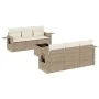 Set of 7-piece garden sofas and beige synthetic rattan cushions by , Garden sets - Ref: Foro24-3252245, Price: 596,86 €, Disc...