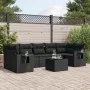 Set de sofás de jardín 8 piezas y cojines ratán sintético negro de , Conjuntos de jardín - Ref: Foro24-3252272, Precio: 551,0...