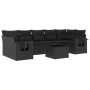 Set de sofás de jardín 8 piezas y cojines ratán sintético negro de , Conjuntos de jardín - Ref: Foro24-3252272, Precio: 551,0...