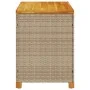 Storage box for garden made of acacia wood with beige rattan 110x55x63cm by , Outdoor storage boxes - Ref: Foro24-366287, Pri...