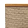 Storage box for garden made of acacia wood with beige rattan 110x55x63cm by , Outdoor storage boxes - Ref: Foro24-366287, Pri...