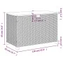 Storage box for garden made of acacia wood with beige rattan 110x55x63cm by , Outdoor storage boxes - Ref: Foro24-366287, Pri...