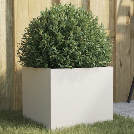 Jardinera de acero laminado en frío blanco 32x30x29 cm de , Maceteros y jardineras - Ref: Foro24-841537, Precio: 44,81 €, Des...