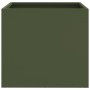 Jardineras 2 unidades acero verde oliva 32x30x29 cm by , Pots and planters - Ref: Foro24-841542, Price: 54,26 €, Discount: %