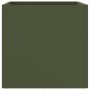 Jardineras 2 unidades acero verde oliva 32x30x29 cm by , Pots and planters - Ref: Foro24-841542, Price: 54,26 €, Discount: %
