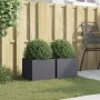Pflanzkübel 2 Stück aus anthrazitgrauem Stahl, 32x30x29 cm. von , Töpfe und Pflanzgefäße - Ref: Foro24-841540, Preis: 66,26 €...