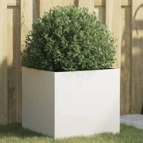 Cold-rolled white steel planter 42x40x39 cm by , Pots and planters - Ref: Foro24-841549, Price: 43,90 €, Discount: %