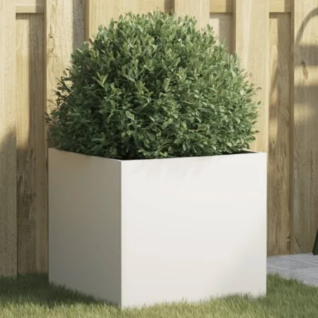 Jardinera de acero laminado en frío blanco 42x40x39 cm de , Maceteros y jardineras - Ref: Foro24-841549, Precio: 43,87 €, Des...