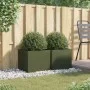 Jardineras 2 uds acero laminado en frío verde oliva 42x40x39 cm de , Maceteros y jardineras - Ref: Foro24-841554, Precio: 66,...
