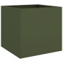 Pflanzgefäße 2 Stück kaltgewalzter Stahl olivgrün 42x40x39 cm von , Töpfe und Pflanzgefäße - Ref: Foro24-841554, Preis: 70,54...