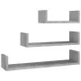 3-teilige Wandregale Sperrholz grauer Beton von vidaXL, Regale und Regale - Ref: Foro24-800202, Preis: 21,45 €, Rabatt: %
