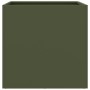 2 cold-rolled steel olive green planters 42x40x39 cm by , Pots and planters - Ref: Foro24-841554, Price: 72,08 €, Discount: %