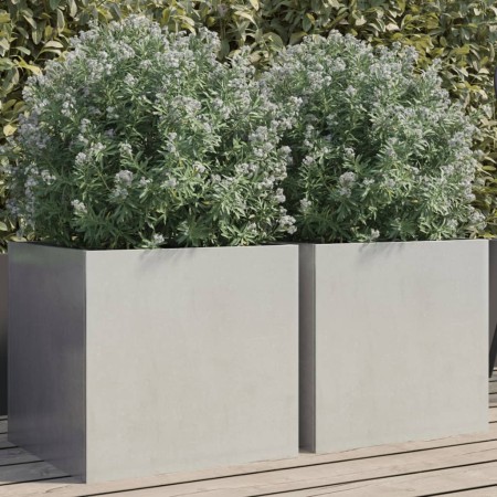 2 stainless steel silver planters 42x40x39 cm by , Pots and planters - Ref: Foro24-841556, Price: 109,77 €, Discount: %