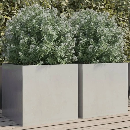Jardineras 2 unidades acero inoxidable plateado 42x40x39 cm de , Maceteros y jardineras - Ref: Foro24-841556, Precio: 89,08 €...