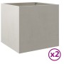 Pflanzgefäße 2 Stück Edelstahl silber 49x47x46 cm von , Töpfe und Pflanzgefäße - Ref: Foro24-841568, Preis: 145,39 €, Rabatt: %