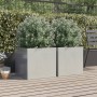 Pflanzgefäße 2 Stück Edelstahl silber 49x47x46 cm von , Töpfe und Pflanzgefäße - Ref: Foro24-841568, Preis: 145,39 €, Rabatt: %