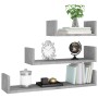 3-teilige Wandregale Sperrholz grauer Beton von vidaXL, Regale und Regale - Ref: Foro24-800202, Preis: 21,67 €, Rabatt: %