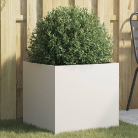 Kaltgewalztes Stahl-Pflanzgefäß weiß 49x47x46 cm von , Töpfe und Pflanzgefäße - Ref: Foro24-841561, Preis: 57,68 €, Rabatt: %