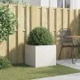 Cold-rolled white steel planter 49x47x46 cm by , Pots and planters - Ref: Foro24-841561, Price: 56,70 €, Discount: %