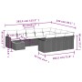 Set von 11-teiligen Gartensofas mit beigen Kissen aus synthetischem Rattan von , Modulare Sofas für den Außenbereich - Ref: F...