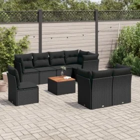 8-piece garden sofa set with black synthetic rattan cushions by , Garden sets - Ref: Foro24-3223738, Price: 586,05 €, Discoun...