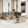 Garden sofa set 12 pieces and brown synthetic rattan cushions by , Garden sets - Ref: Foro24-3223889, Price: 630,18 €, Discou...