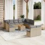 Garden sofa set 12 pieces and brown synthetic rattan cushions by , Garden sets - Ref: Foro24-3223889, Price: 671,99 €, Discou...
