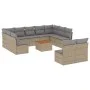 Garden sofa set 12 pieces and brown synthetic rattan cushions by , Garden sets - Ref: Foro24-3223889, Price: 671,99 €, Discou...